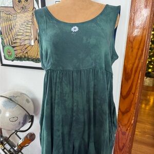 Purusha People Hand Dyed Romper with Floral Detail